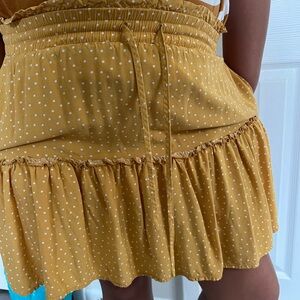 Lulu's Yellow Polka Dot Skirt